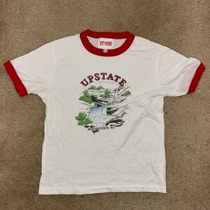 RE/DONE Solid & Striped Upstate Ringer Tee